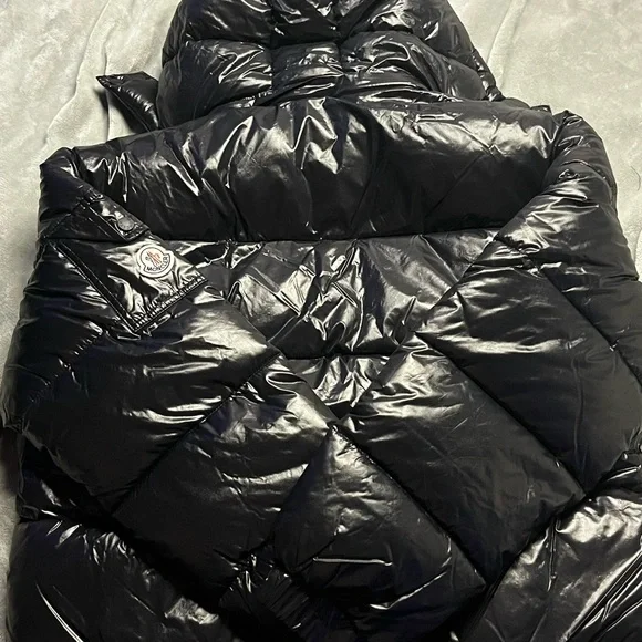 Moncler Shiny Black Puffer Jacket - Picture 6 of 8